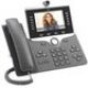 Cisco IP Phone 8865 - With Multiplatform Phone Firmware - IP Video Phone - With Digital Camera, Bluetooth Interface - IEEE 802.11a/b/g/n/ac (Wi-Fi) - SIP, SDP - 5 Lines - Charcoal - Remanufactured - CP-8865-3PCC-K9-RF