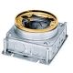 B2527 Stamped Steel Flush Round Single Service Metal Concrete Floor Box with Brass Collar