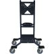 EXPLORER DISPLAY CART, STORM BLUE / SUPPORTS UP TO 86IN, 200 LBS DISPLAYS, AGENC