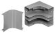 Hubbell Wiring Systems HBL4717DFOGY Steel Metal Raceway Divided Internal Elbow