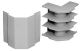 Hubbell Wiring Systems HBL6718DFOGY Steel Metal Raceway Divided External Elbow