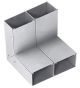 Hubbell Wiring Systems HBLALU5017N Anodized Aluminum Two Channel Raceway Inverted Internal Turn Elbow with Coupling