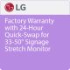 33-50 SIGNAGE MONITOR (SPECIAL), FACTORY WARRANTY ONLY, 24 HR QUICK-SWAP