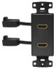 Hubbell Wiring Systems NS802BK netSELECT HDMI 1-Gang Thermoplastic Decorator Frame