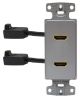 Hubbell Wiring Systems NS802GY netSELECT HDMI 1-Gang Thermoplastic Decorator Frame