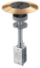 PT7FSDBRS3A Brass Finish 1 Piece Unit Fire-Rated Poke-Through Duplex Flush Floor Fitting