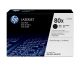 HP 80X 2-pack High Yield Black Original LaserJet Toner Cartridges (CF280XD)