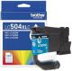 BROTHER GENUINE LC504XLC HIGH YIELD CYAN INK CARTRIDGE