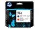 HP 744 Original Inkjet Printhead - Matte Black, Chromatic Red - 1 Pack - F9J88A