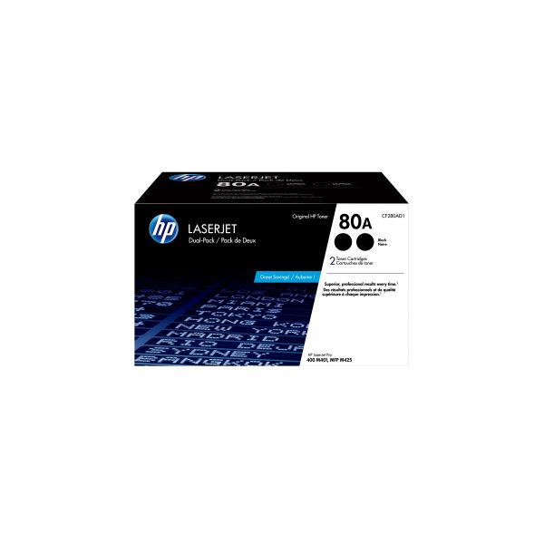 HP 80A - 2-pack - black