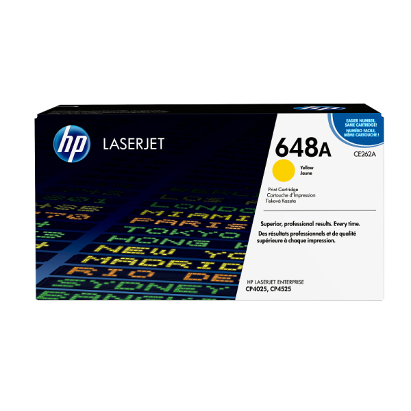 HP 648A Yellow Original LaserJet Toner Cartridge (CE262A)