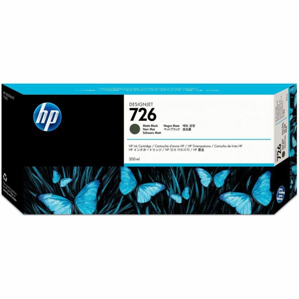 HP 726 300-ml Matte Black Ink Cartridge | OEM Ink, Large Format — CH575A