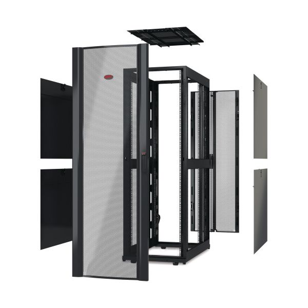 APC by Schneider Electric NetShelter SX 48U 600mm Wide x 1070mm Deep Enclosure Without Doors Black - For Server, Storage - 48U Rack Height x 19