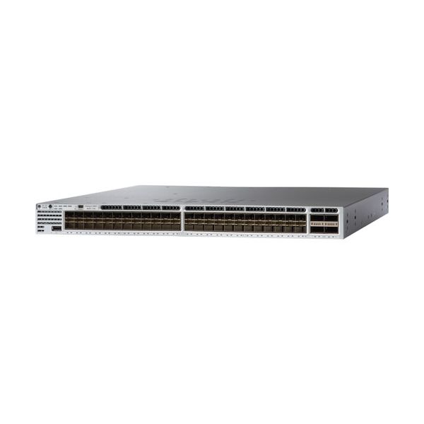 Cisco Catalyst 3850-48XS-S - Switch - L3 - Managed - 48 X 1 Gigabit / 10 Gigabit SFP+ + 4 X 40 Gigabit QSFP+ (uplink) - Front To Back Airflow - Desktop, Rack-mountable - Refurbished - WS-C3850-48XS-S-RF