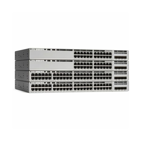Cisco Catalyst 9200L - Network Essentials - Switch - L3 - Managed - 24 X 10/100/1000 (PoE+) + 4 X 10 Gigabit SFP+ (uplink) - Rack-mountable - PoE+ (370 W) - C9200L-24P-4X-1E