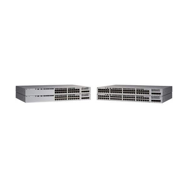 Cisco Catalyst 9200 - Enhanced VRF, Network Advantage - Switch - L3 - Smart - 24 X 10/100/1000 (PoE+) + 4 X 10 Gigabit SFP+ - Rack-mountable - PoE+ - C9200-24PB-A