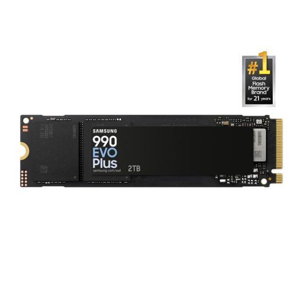 SAMSUNG 990 EVO PLUS SSD 2TB, PCIe Gen 4x4 | Gen 5x2 M.2 2280, Speeds Up-to 7,250 MB/s, Upgrade Storage for PC/Laptops, HMB Technology and Intelligent Turbowrite 2.0 (MZ-V9S2T0B/AM)