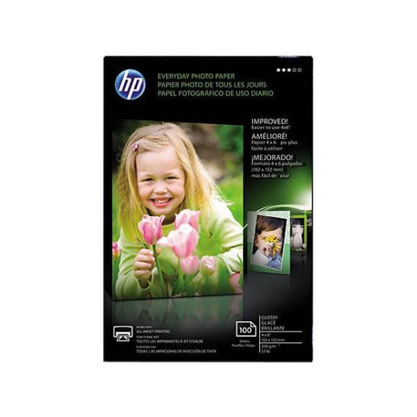HP CR759A Everyday Glossy Photo Paper-100 sht/4 x 6 in - Newegg.com