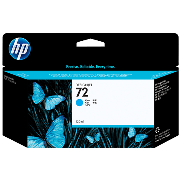 HP 72 130-ml Cyan DesignJet Ink Cartridge (C9371A)