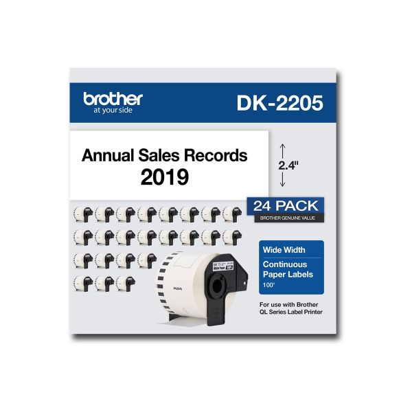 Brother DK-220524PK - Black on white