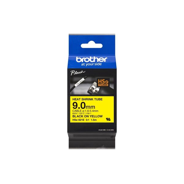 Brother HSe-621E - Black on yellow