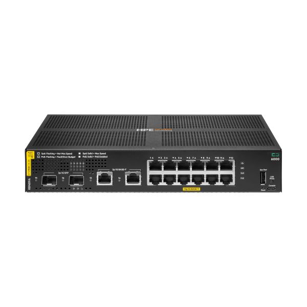 HPE Aruba 6000 12G Class4 PoE 2G/2SFP 139W Switch