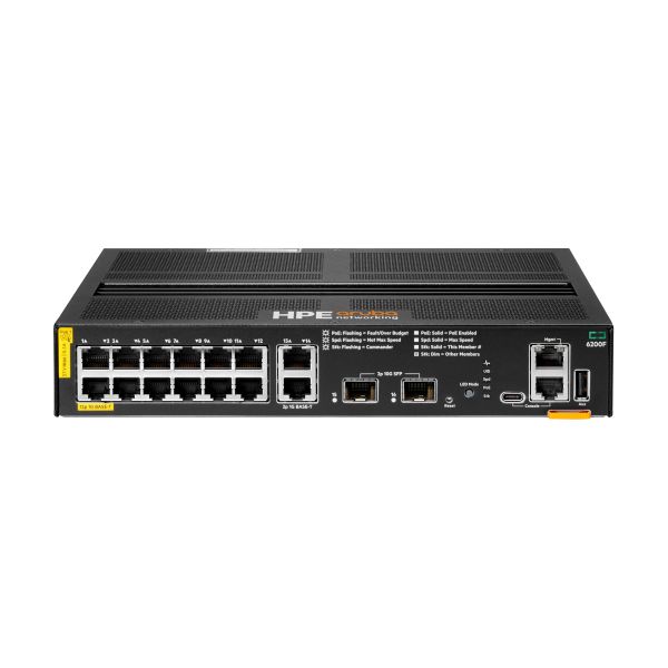 HPE Aruba 6200F 12G Class4 PoE 2G/2SFP+ 139W Switch