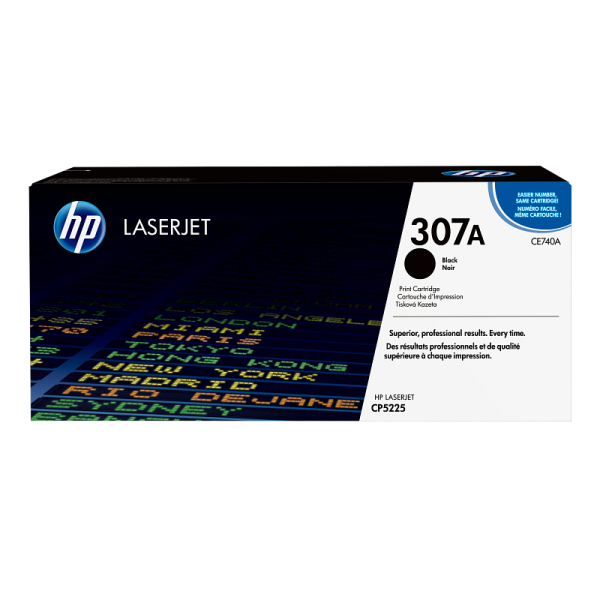 HP 307A Black Original LaserJet Toner Cartridge (CE740A)