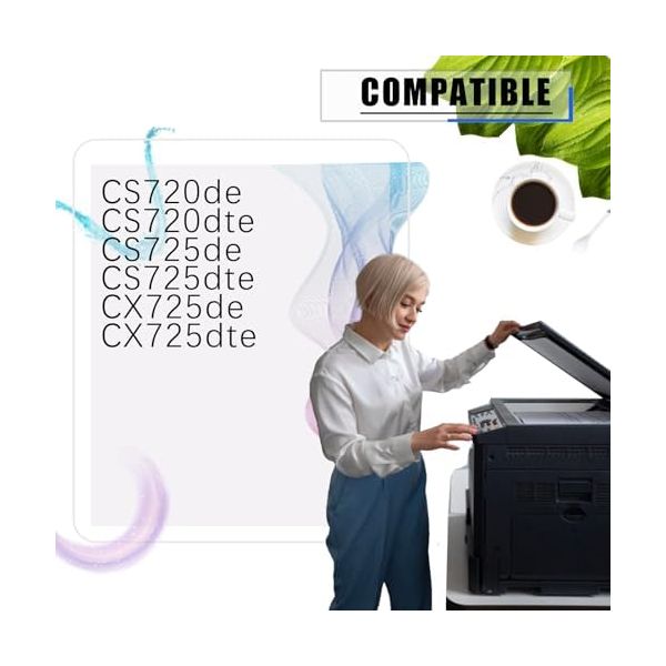 74C0D10 74C0D20 74C0D30 74C0D40 Compatible Developer Units Replacement for Lexmark High Yield Compatible CS720de CS720dte CS725de CS725dte CX725de Printers (1 Pack Yellow)