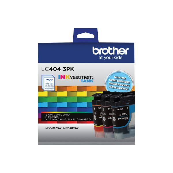 3 PACK OF STANDARD YIELD CYAN, MAGENTA AND YELLOW INK CARTRIDGES