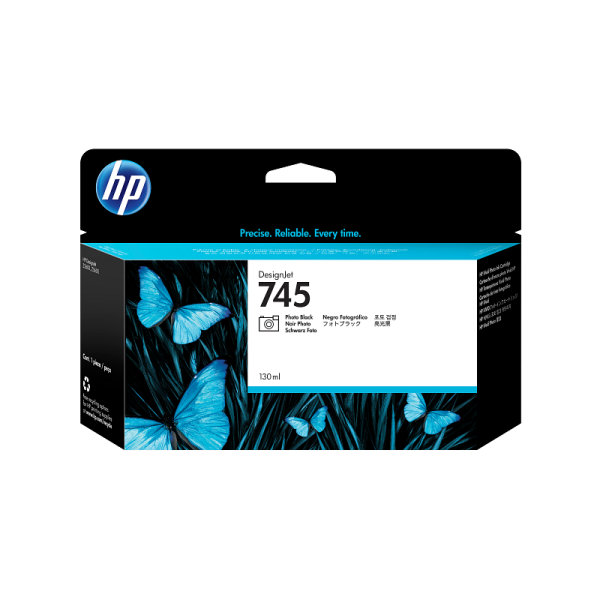 HP 745 130-ml DesignJet Photo Black Ink Cartridge (F9J98A)