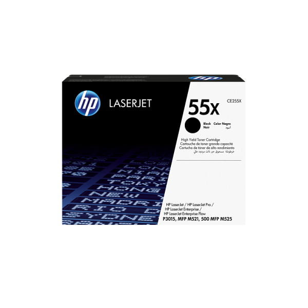 HP 55X High Yield Black Original LaserJet Toner Cartridge (CE255X)