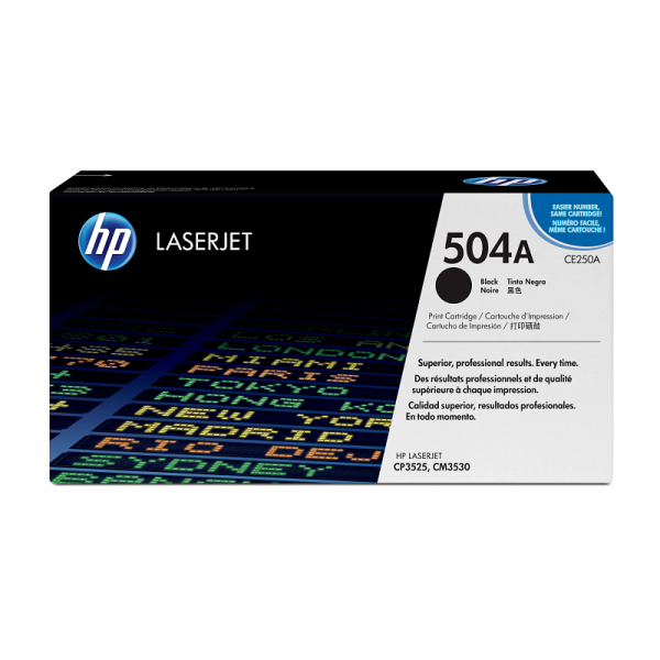 HP 504A Black Original LaserJet Toner Cartridge (CE250A)