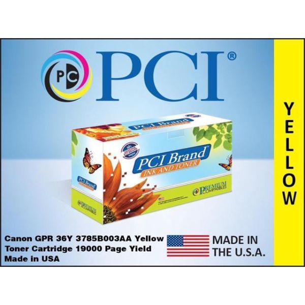PCI Brand Canon 3785B003AA-PCI New Compatible Replacement For Canon 3785B003AA Yellow Toner Cartridge 19000 Page Yield - Newegg.com