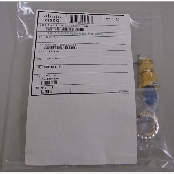 2.4 AND 5 GHZ LIGHTNING ARRESTOR, RP-TNC CONNECTOR