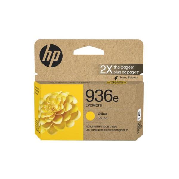 HP 936e EvoMore Yellow Original Ink Cartridge, 1,650 pages, 4S6V5LN
