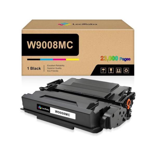 LeciRoba W9008MC W9008 Black 23,000 High Yield Toner Cartridge Replacement for HP W9008MC for HP Managed E50145dn Flow MFP E52645c MFP E52645dn Priner Ink (Black, 1-Pack)