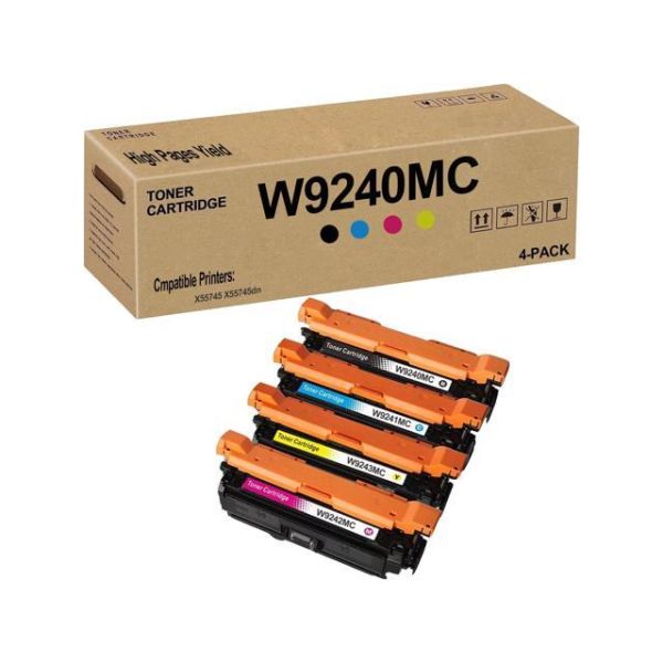 W9240MC W9241MC W9242MC W9243MC Toner Cartridge Use for Enterprise X55745 X55745dn Printers (4 Pack)