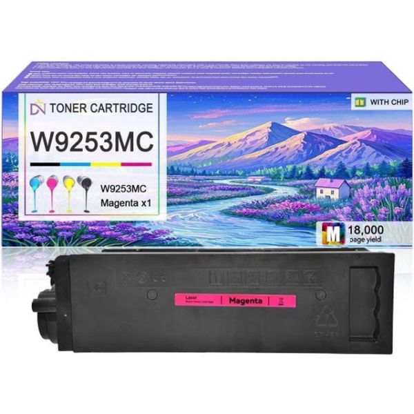 W9253MC Magenta Toner Cartridges Work for HP LaserJet Enterprise Flow MFP X57945dn Printers