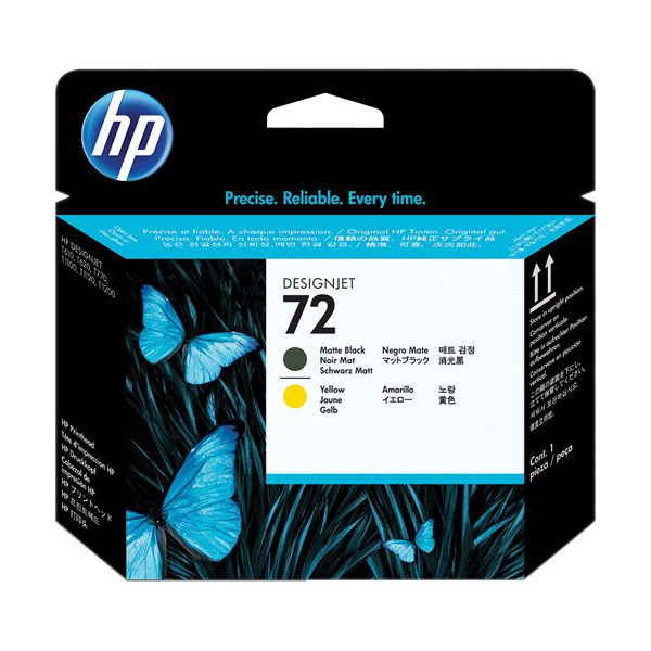 HP 72 Matte Black / Yellow Printhead C9384A | HP OEM, DesignJet — C9384A