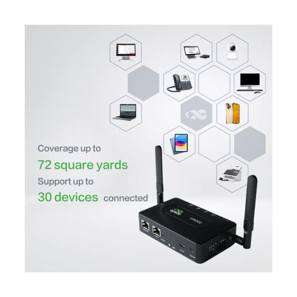InHand Networks CR202 4G LTE CAT6 Pocket Portable Wi-Fi Router