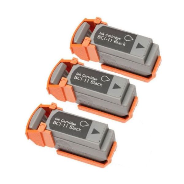 Canon F47-0761-400 BCI11BK Black Ink Tank 3-Pack (30 Pages)