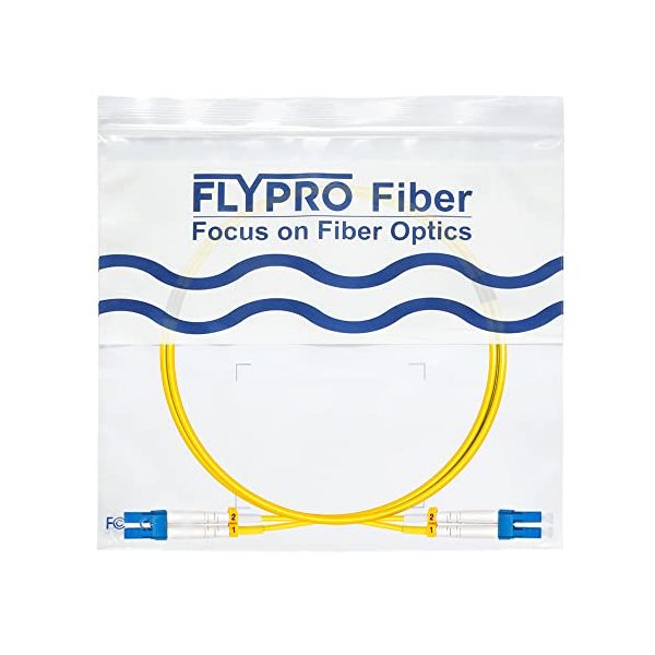 FLYPROFiber- 0.2M OS2 LC to LC Fiber Patch Cable | Length Options: 0.2m-300m | 1G/10GB Single Mode Duplex