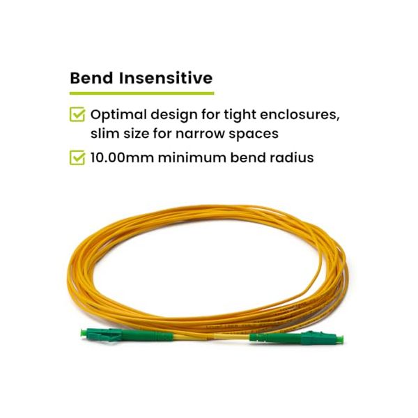 trueCABLE LC to LC OS2 Fiber Patch Cable