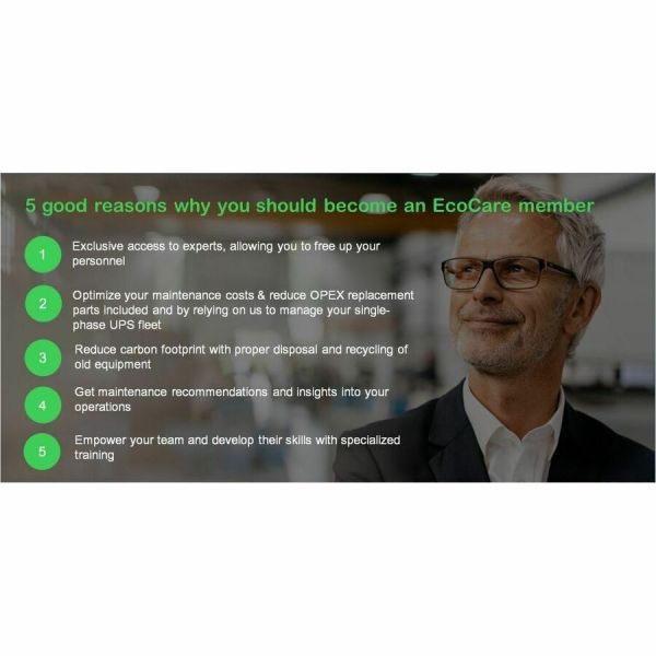 3 YEAR IT EXPERT ENABLED ECOCARE FOR SINGLE-PHASE UPS UPGRADE TO FACTORY WARRANT
