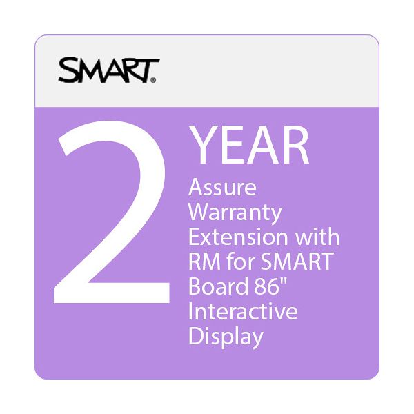 SMART Board 86in Assure Warranty Extension with RM | 2 Year — EOW2-SBID-86-5Y