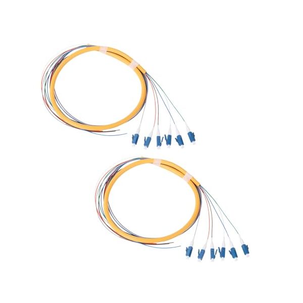 6 Strands LC UPC OS2 Singlemode (SM) Fiber Optic Pigtail 1.2m LC Single Mode Fiber Cable Pigtail for Engineering Network Fiber Access