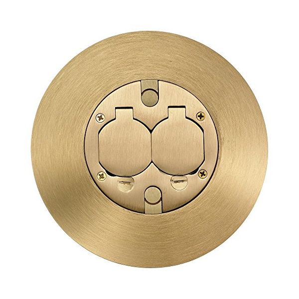 Hubbell Wiring Systems FRFBRS2A Solid Brass Service Fitting Duplex Flush