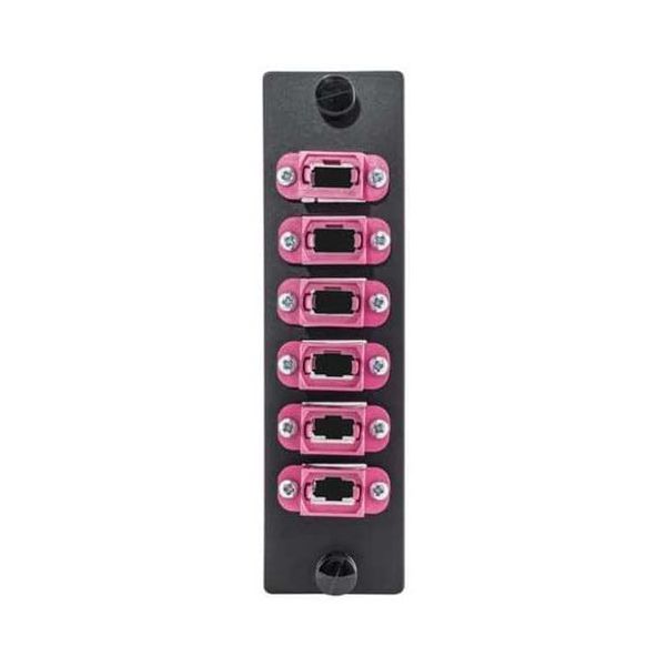 Hubbell - FSPMTPH4VI6 - Fiber Panel Adapter 144 Fiber H4 12) 12-Fiber MTP Phosphor Bronze Sleeves Violet