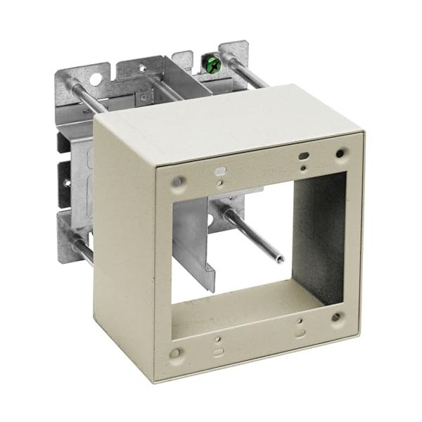 Hubbell Wiring Systems HBL2444D2AIV Steel Extra Deep Metal Raceway Divided Switch/Receptacle Box
